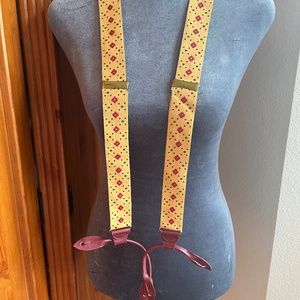 NWOT Cole Haan Yellow Men’s Suspenders